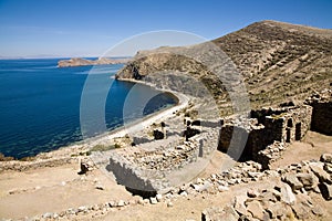 Inca ruins, Lake Titicaca, Bolivia