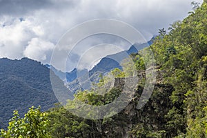 Inca ruins near Machu Picchu Cuzco Peru