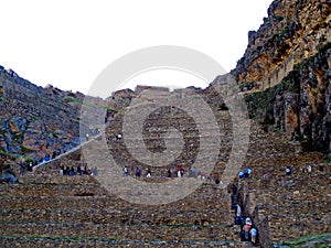 Inca ruins Ollantaytambo, Urubamba Sacred Valley, Peru, South America