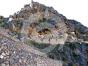 Inca ruins Ollantaytambo, Urubamba Sacred Valley, Peru, South America