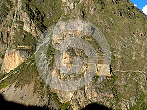 Inca ruins Ollantaytambo, Urubamba Sacred Valley, Peru, South America