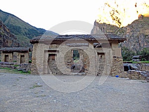Inca ruins Ollantaytambo, Urubamba Sacred Valley, Peru, South America