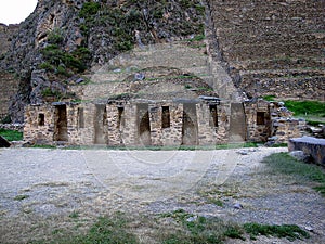 Inca ruins Ollantaytambo, Urubamba Sacred Valley, Peru, South America