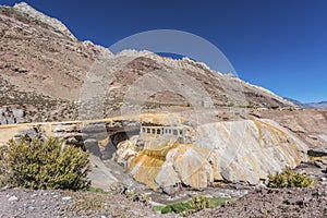 The Inca's Bridge in Mendoza, Argentina.