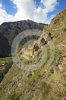 Inca Sorehouses, Peru. Pinkuylluna