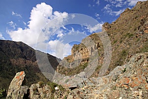 Inca Sorehouses, Peru. Pinkuylluna