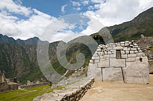 Inca Stone Bricks Construction - Machu Picchu - Peru