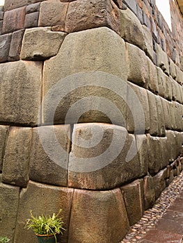 Inca stone wall photo