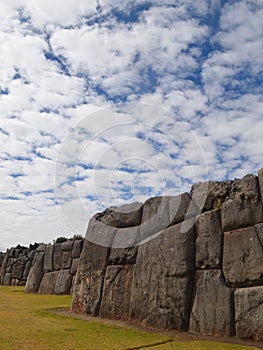 Inca stone walls at the Sacsayhuaman archaeological site. Cusco Cuzco, Peru