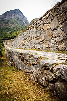 Inca trail near machupichu. photo