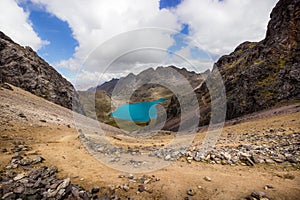 The Inca Trail, Peru - The Wakawasi Pass Summit 4300 m and the Beginning of the Descent