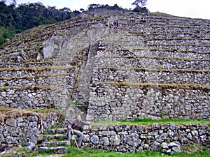 Inca trail stone hill
