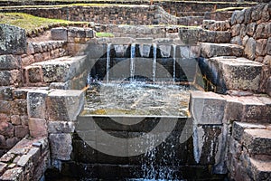 Inca water fountains Tipon archaeological site, Cusco, Peru
