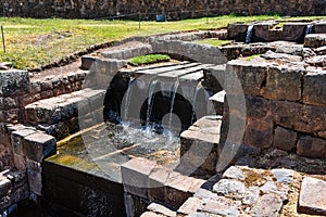 Inca water fountains at the Tipon archaeological site, Cusco, Peru