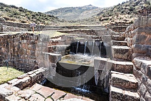 Inca water fountains at the Tipon archaeological site, Cusco, Peru