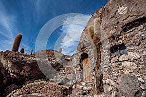 Incahuasi island Cactus Island lokated at Salar de Uyuni the