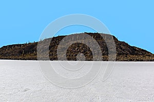Incahuasi island in Uyuni salt flat, Bolivia