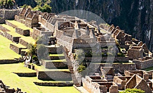 The Incan ruins of Machu Picchu in Peru photo