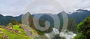 The Incan ruins Machu Picchu