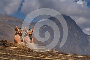 Incan sculptures