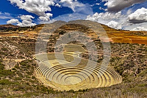 Incan terraces at Moray, Peru