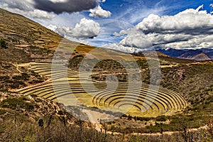 Incan terraces at Moray, Peru