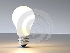 Incandescence 3D lightbulb design background