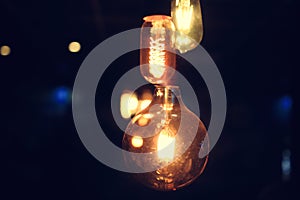 Incandescent bulbs glow