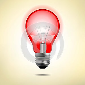 Incandescent electric lamp in vector format