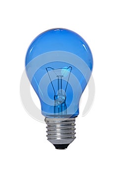 Incandescent lamp with glass bulb.