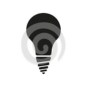 The incandescent lamp icon. Lamp and bulb, lightbulb, filament lamp, glow-lamp, light bulb symbol.UI. Web. Logo. Sign