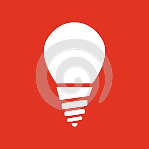 The incandescent lamp icon. Lamp and bulb, lightbulb, filament lamp, glow-lamp, light bulb symbol.UI. Web. Logo. Sign