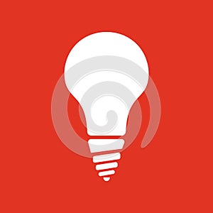 The incandescent lamp icon. Lamp and bulb, lightbulb, filament lamp, glow-lamp, light bulb symbol.UI. Web. Logo. Sign