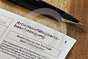 Incapacity certificate