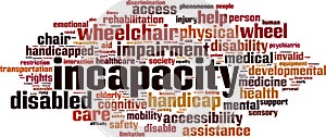Incapacity word cloud