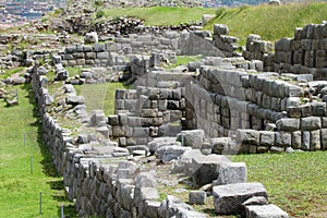 Incas ancient ruins of Sacsayhuaman in Peru photo