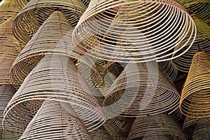 Incense coil, incense spiral at A-Ma Temple, Macau, China