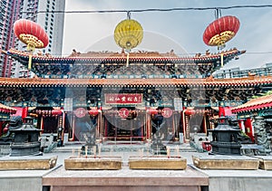 Incense offerings Sik Sik Yuen Wong Tai Sin Temple Kowloon Hong photo