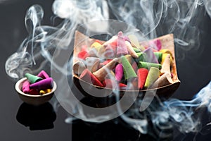 Incense smoke, incense sticks cones