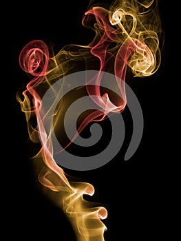 Incense smoke trails photo