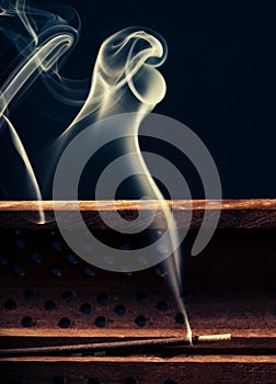 Incense stick aroma with smoke