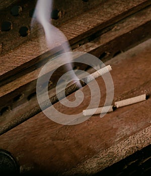 Incense stick aroma with smoke