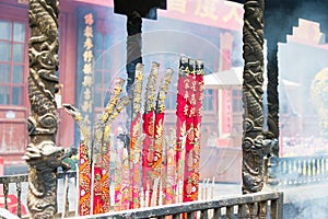 Incense Stick at Daxiangguo Temple. a famous historic site in Kaifeng, Henan, China.