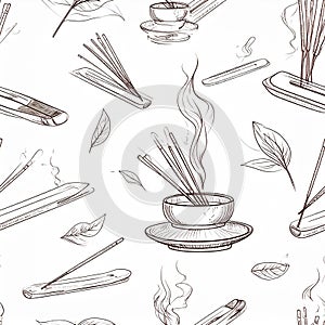 Incense Sticks and Holders Pattern