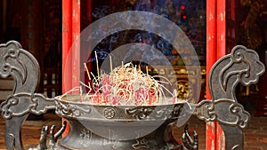 Incense sticks in Ngoc Son Temple