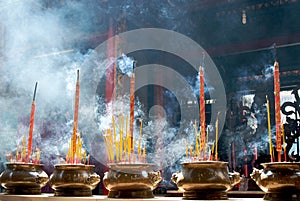 Incense sticks in pagoda
