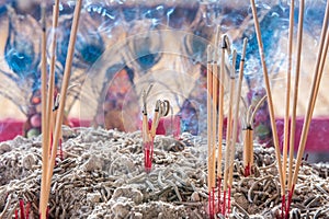 Incense sticks to pay homage to the Chinese New Year