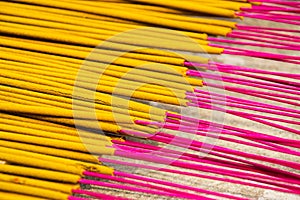 Incense sticks for traditional spiritual Buddhist burning in Vietnam