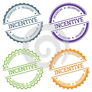 Incentive badge isolated on white background.