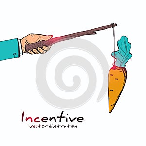 Incentive concept. Business metapho sketch design